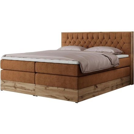 Boxspringbett mit Bettkasten Amore King, orange