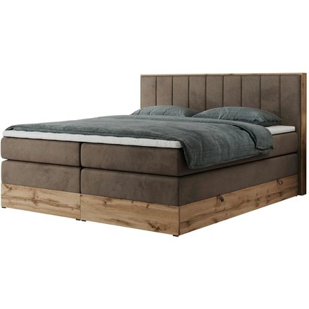 Boxspringbett mit Bettkasten Bellissimo King, braun