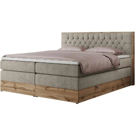 Boxspringbett mit Bettkasten Amore King, beige