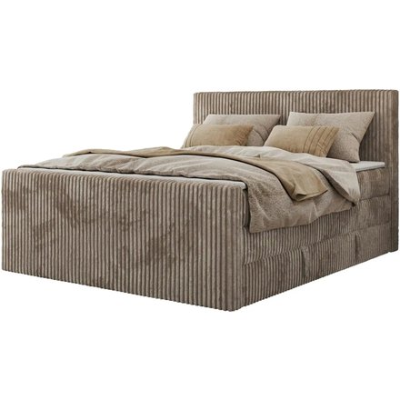 Boxspringbett mit Bettkasten Tiliano King Duo, braun