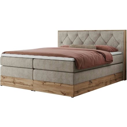 Boxspringbett mit Bettkasten Veneto King, beige
