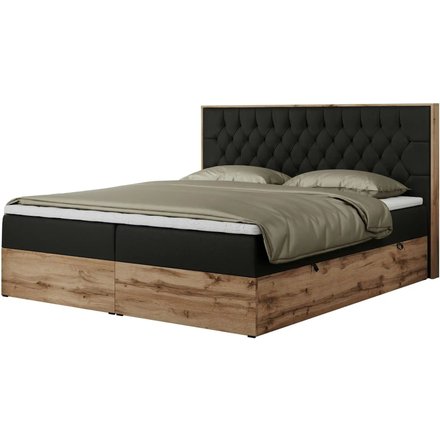 Boxbett mit Bettkasten Amore, schwarz