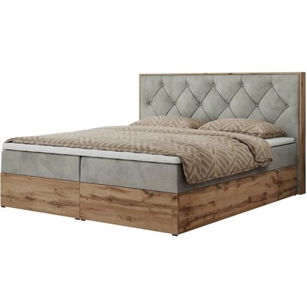 Boxbett mit Bettkasten Veneto, grau