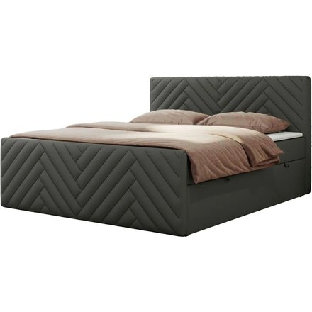 Boxbett mit Bettkasten Paris Duo, grau