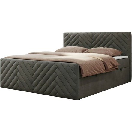 Boxbett mit Bettkasten Paris Duo, grau