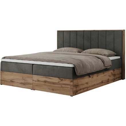 Boxbett mit Bettkasten Bellissimo, grau