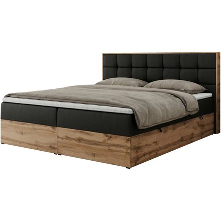 Boxbett mit Bettkasten Albero 1, schwarz