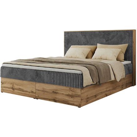 Boxbett mit Bettkasten Wood Classic, grau