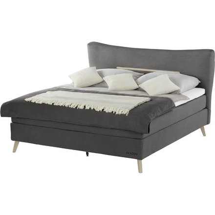 SKAGEN STUDIO Boxspringbett Vestre, grau