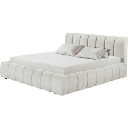 Polsterbett mit Bettkasten Nairobi, creme
