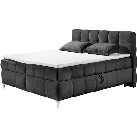 Boxbett mit Bettkasten Kylie, schwarz