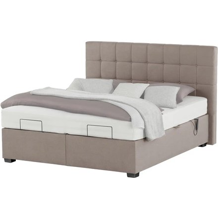 vanDoorn Motor-Boxspringbett mit Bettkasten Ohio, beige
