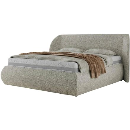 Polsterbett mit Bettkasten Caela Classic, grau