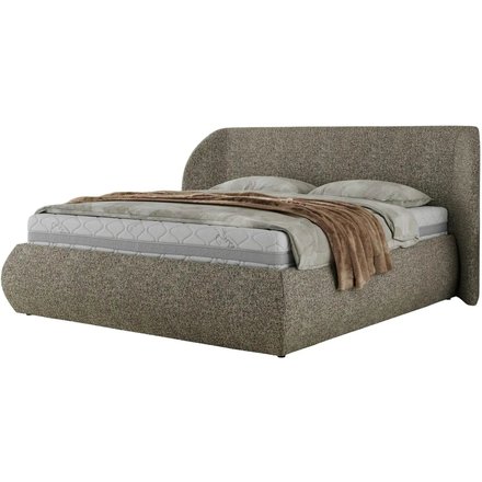 Polsterbett mit Bettkasten Caela Classic, grau