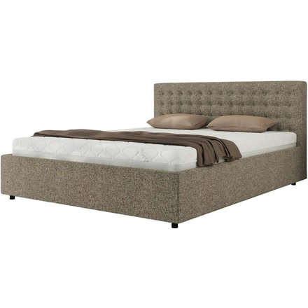 Polsterbett 160x200 Grau mit Bettkasten Pavo Classic, grau