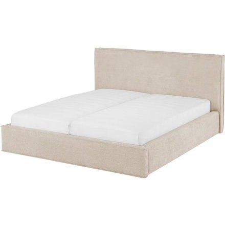 Polsterbett mit Bettgestell Deli, beige