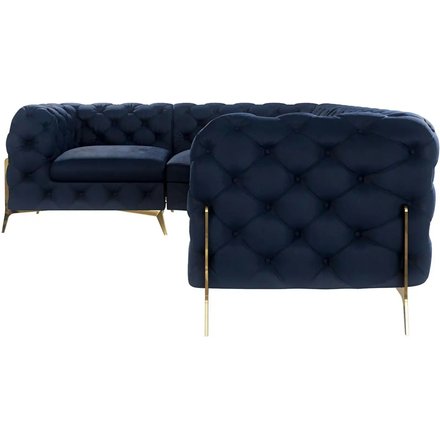 S-STYLE Ecksofa Natalie, blau