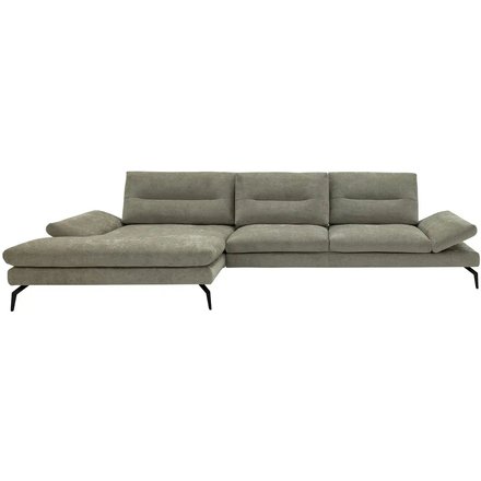 Loop your Style Ecksofa mit Sitztiefenverstellung Bellagio, grau