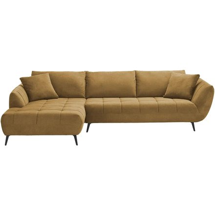bobb Ecksofa mit Sitztiefenverstellung Carly, gelb