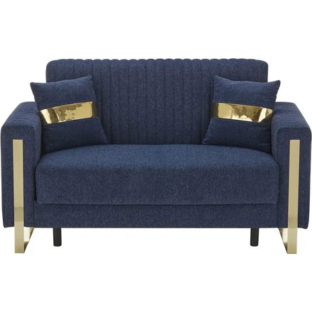 Sofa 2-sitzig Linda, blau