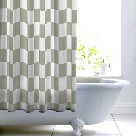 Photo of Checkerboard shower curtain Photo of Checkerboard shower curtain