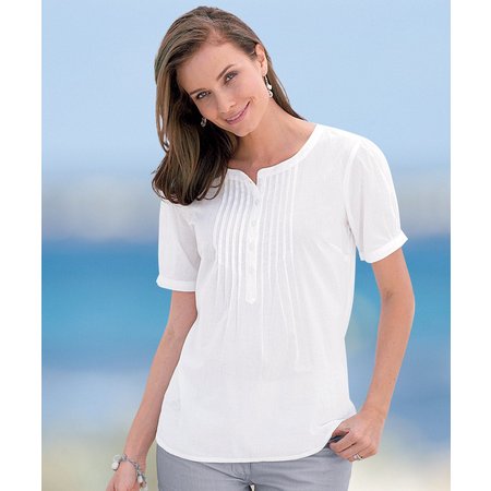 "Damart Stitch Pleat Blouse"