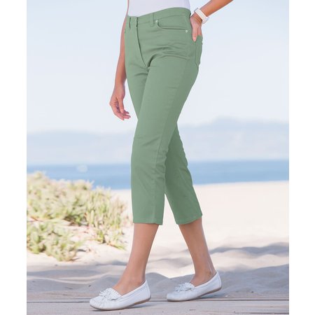 "Damart Cotton Stretch Cropped Trousers"