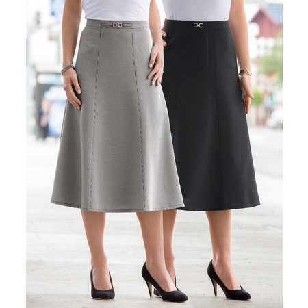 "Damart Pack of 2 Panelled Skirts"