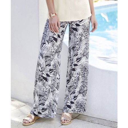"Damart Floral Tropical Printed Trousers"