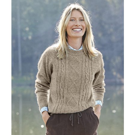 "Damart Cable Knit Sweater"