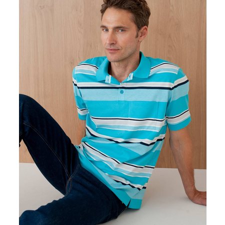 "Damart Stripe Polo Shirt"