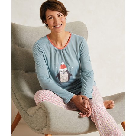 "Damart Penguin Print Pyjamas"