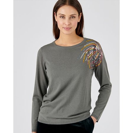 "Damart Sequin Detail Jumper"