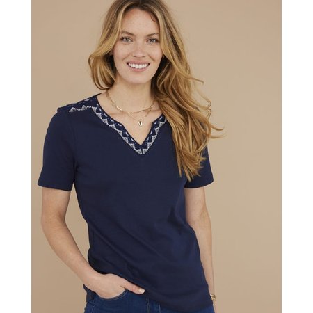 "Damart Detail Organic Cotton T-shirt"