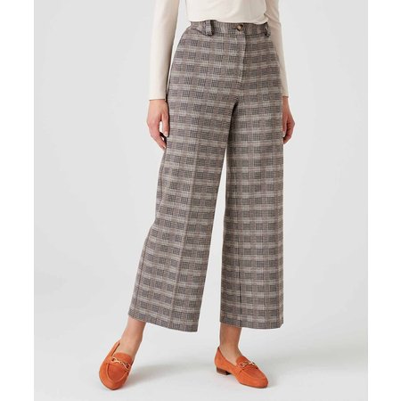 "Damart 7/8 Knitted Check Trousers"