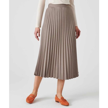 "Damart Check Sunray Pleated Skirt"