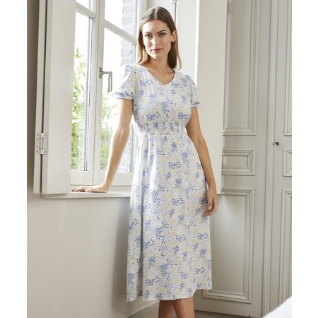 "Damart Print Tea Dress"