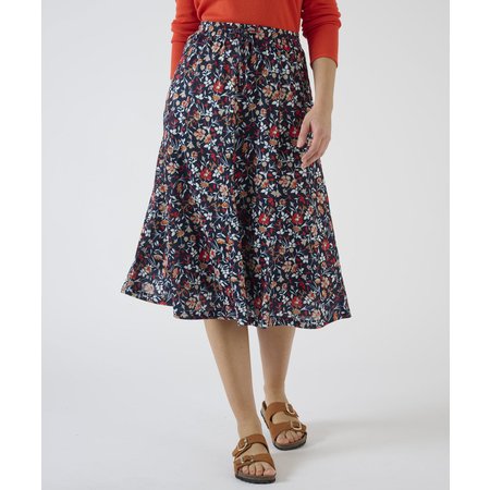 "Damart Print Jersey Skirt"