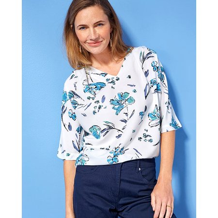"Damart Printed Blouse"