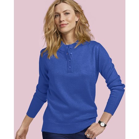 "Damart Button-neck Jumper"