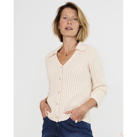 "Damart Collared Cardigan"