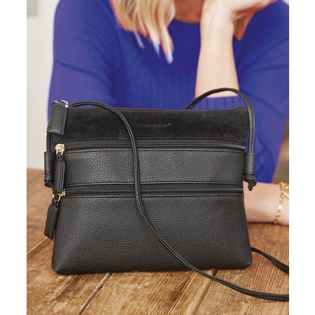 "Damart Black Multi Zip Bag"