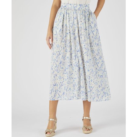"Damart Ecovero Print Crinkle Skirt"
