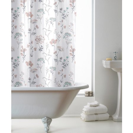 "Damart Floral Print Shower Curtain"
