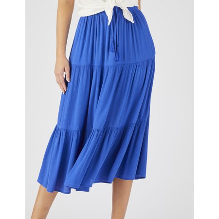 "Damart Crinkle Tiered Skirt"