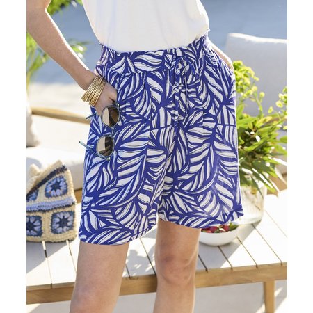 "Damart Crinkle Print Shorts"