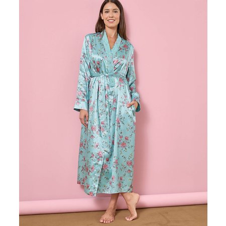 "Damart Satin Print Dressing Gown"