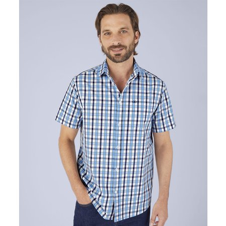 "Damart Check Short Sleeve Shirt"