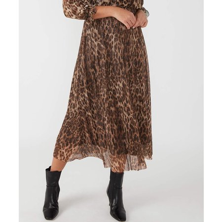 "Damart First Avenue Metallic Animal Print Skirt"