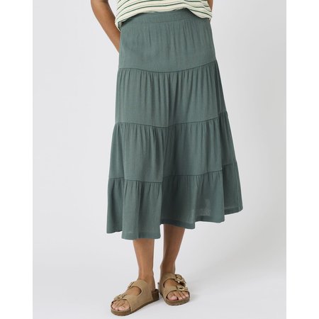 "Damart Crinkle Tiered Skirt"